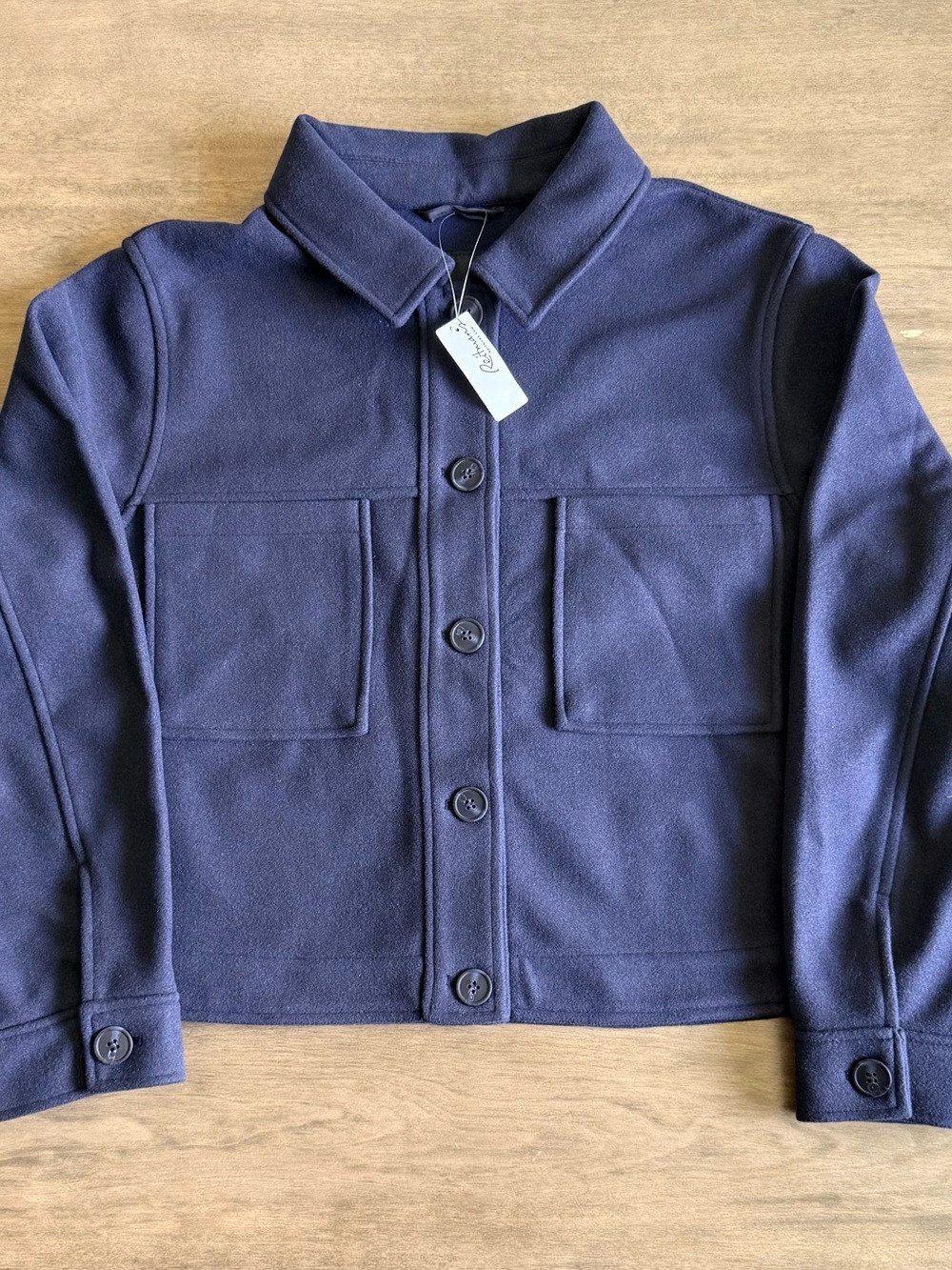 Reitmans Navy Button-Front Jacket
